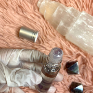 Fluorite infused Lavender Essential Oil Roll On